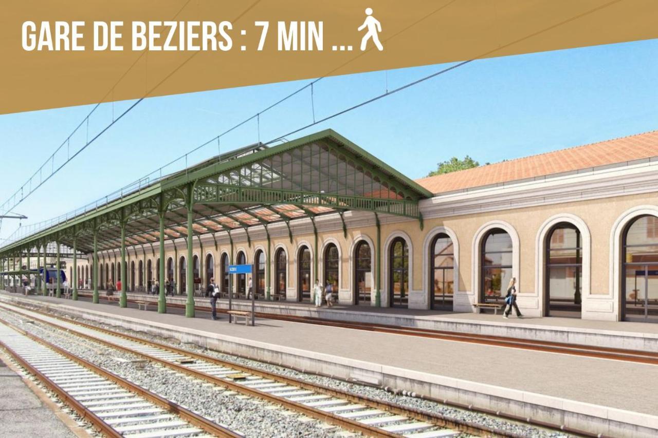 Centre Historique - Free Parking - Self Checkin - Wifi - Industriel - Sleepntripbeziers Apartamento Exterior foto